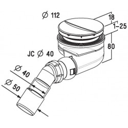 Nicoll Bonde à grand debit Turboflow Diam 90 mm Kobleo