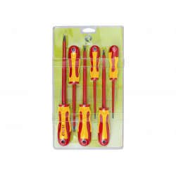 Irimo Jeu de 6 tournevis isolés pour vis à fente et vis Phillips 459V-6-B Kobleo