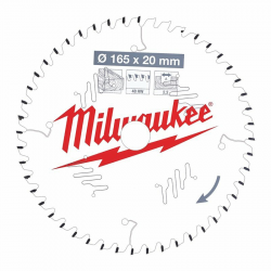 Milwaukee Lame de scie circulaire bois Diam 165 x 20 x 2.2 mm 48 dents ATB Kobleo