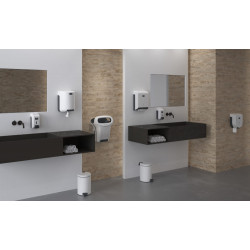 JVD Poubelle à pédale époxy blanc 5L Kobleo