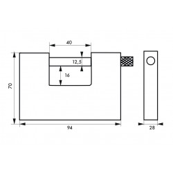 Thirard Cadenas THOR 94 mm 5 clés nickel satin 89940 Thirard Kobleo