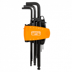 Bahco Jeu 9 clés mâles 6 pans tête sphérique 15 10mm support compact bi-mati Kobleo