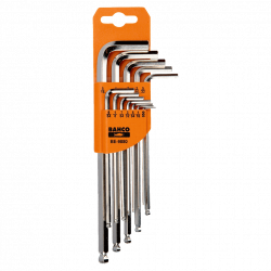 Bahco Jeu 12 clés mâles 6 pans tête sphérique longues 0050 5/16 in nickelée  Kobleo