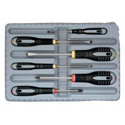 Bahco Jeu 6 tournevis ERGO™ vis à fente et Phillips avec poignée caoutchouc  Kobleo