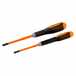Bahco Jeu 2 tournevis slim isolés ERGO™ lames fines vis à fente et Pozidriv  Kobleo