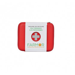 Farmor Trousse secours multirisque 5/10 personnes PU rouge avec croix LYR 251 Farmor Kobleo