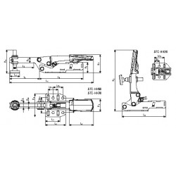 Bessey Sauterelle serrageVertical 35mm bras ouvert platine fixation horizonta Kobleo