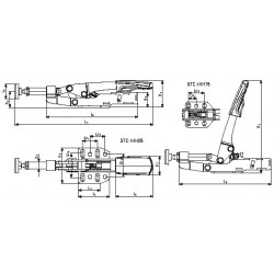 Bessey Sauterelle serrage horizontal 25mm platine fixation horizontale STC-IH Kobleo