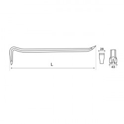 Bahco Pied de biche avec câble de sécurité, 700 mm TAH440007000 Bahco Kobleo Bahco Pied de biche avec câble de sécurité, 700 mm TAH440007000 Bahco Kobleo