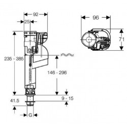 Geberit Robinet flotteur Impuls 360 281.214.00.1 Geberit Kobleo