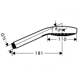 Hansgrohe Douchette croma select vario, 3 jets Classique 15 l/mn Kobleo