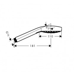 Hansgrohe Douche à main Vario 110 mm Croma Select E Kobleo Hansgrohe Douche à main Vario 110 mm Croma Select E Kobleo
