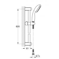 Grohe Ensemble de douche Tempesta 2 jets 27598001 Grohe Kobleo