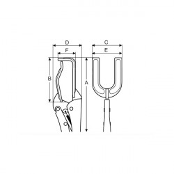 Bahco Pince-étau de soudage 280 mm chromée en forme de U 2965-280 Bahco Kobleo