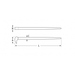 Bahco Levier à tête bombée 508 mm finition phosphatée noire 3681-20 Bahco Kobleo