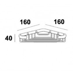 Inda Porte-savon mural d'angle chromé Inda Kobleo