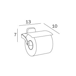 Inda Porte-papier toilette en acier chromé Inda Kobleo