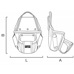 Bahco Porte-outils à 2 poches 4750-2PP-1 Bahco Kobleo