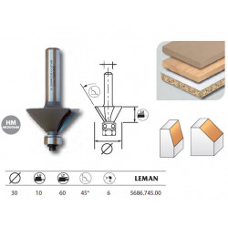 Leman Mèche à chanfreiner 45° long. 60 diam. 30 q.6 guide 5686.745.00 Leman Kobleo