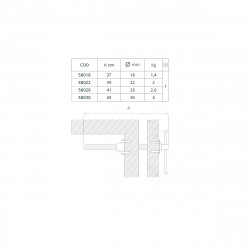 Piher Etau pour établi de charpentier D. 22 mm x L. 39 cm 58022 Piher Kobleo