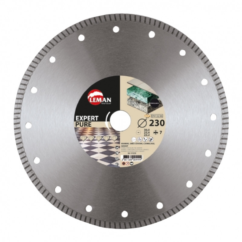 Leman Disque Diamant Jante Continue Grès Cérame 115x22,23 Ht 7 Leman Kobleo