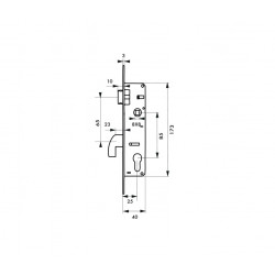 Thirard Serrure à encastrer à cylindre axe 25 mm 3 clés 94520 Thirard Kobleo