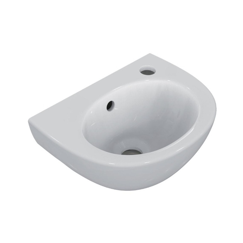 Ideal standard Lave-mains 35 cm percé 1 trou droite Blanc ULYSSE Kobleo