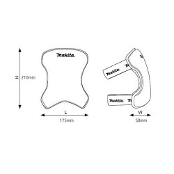 Makita Genouillères P-71984 210x50x175mm Makita Kobleo