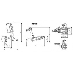 Bessey Sauterelle serrageVertical 40mm bras ouvert platine fixation horizonta Kobleo