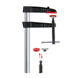 Bessey Presse à vis en fonte et acier TG 200/100 mm avec poignée à garrot KN  Kobleo