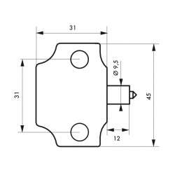Thirard Verrou fenêtre cylindre pêne poussoir spécial baies coulissantes 2 clé Thirard Kobleo