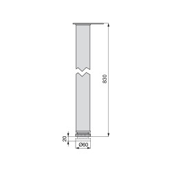 Emuca 4 Pieds pour table D 60 mm réglable 830 850 mm Acier Gris métallisé Emuca Kobleo Emuca 4 Pieds pour table D 60 mm réglable 830 850 mm Acier Gris métallisé Emuca Kobleo