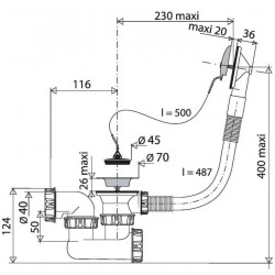 Valentin Vidage baignoire complet à chaînette Kobleo