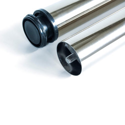 Emuca 4 Pieds pour table D 60 mm réglable 830 850 mm Acier Nickel satiné Emuca Kobleo