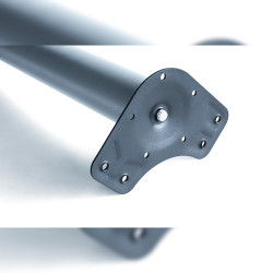 Emuca 4 Pieds pour table D 60 mm réglable 830 850 mm Acier Nickel satiné Emuca Kobleo