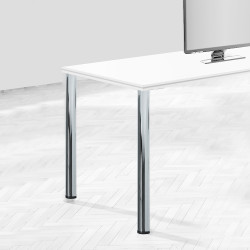 Emuca 4 Pieds pour table D 60 mm réglable 830 850 mm Acier Nickel satiné Emuca Kobleo