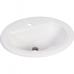 Sider Vasque à encastrer en porcelaine blanche 52 x 44,5 cm Kobleo