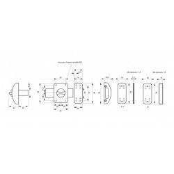 Thirard Verrou de porte 71506 design 5 goupilles 40mm argent 3 clés Thirard Kobleo