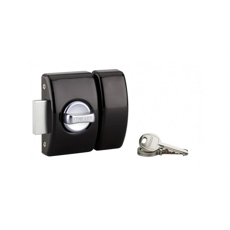 Thirard Verrou de porte DESIGN 5 goupilles 50 mm noir 3 clés 71528 Thirard Kobleo