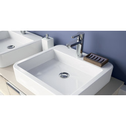 Allibert Vasque à poser carré 45x42 cm en céramique blanc DUMAH Kobleo