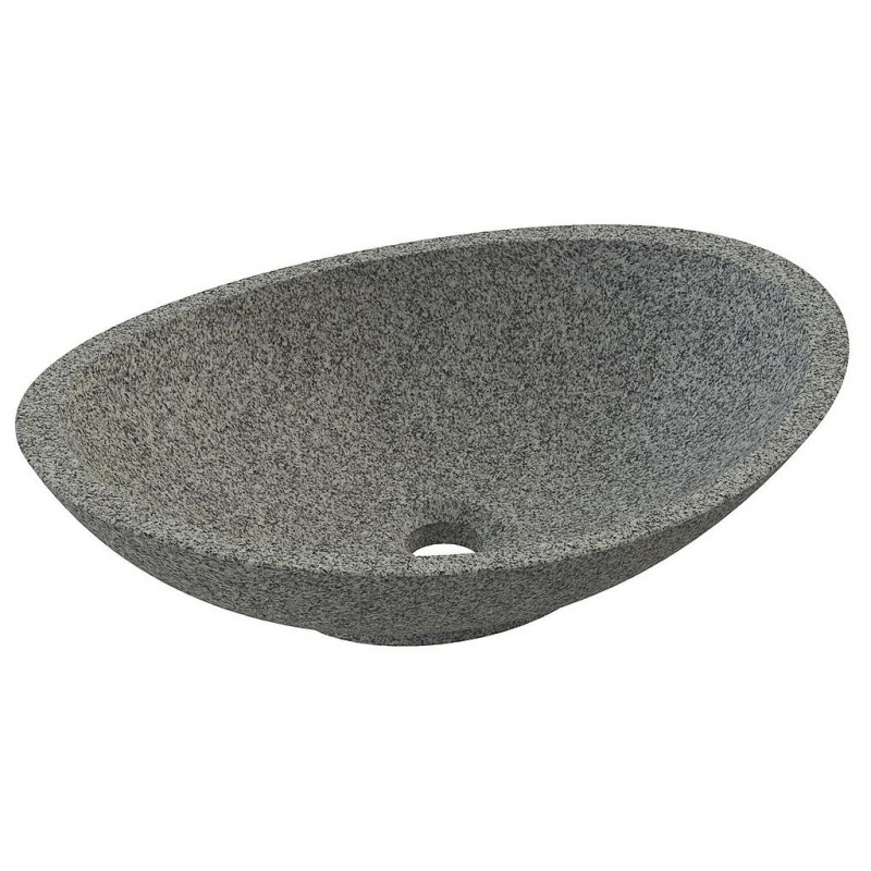 Allibert Vasque à poser ovale 48 cm granit grise OVALI Kobleo
