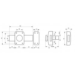 Thirard Verrou de porte garage CAPITAL à cyl double 30 mm pêne 160 mm 3 clés 9 Thirard Kobleo