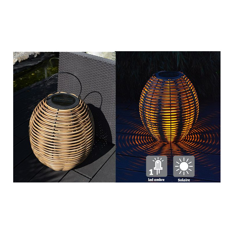 Mundus Lanterne tressée solaire H59 cm Alicia Kobleo Mundus Lanterne tressée solaire H59 cm Alicia Kobleo