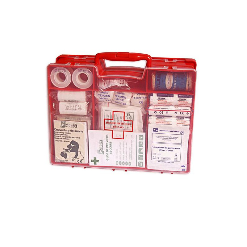 Esculape Trousse secours Multi Activités (30 pers) valise Support Mural ASEP ma Kobleo