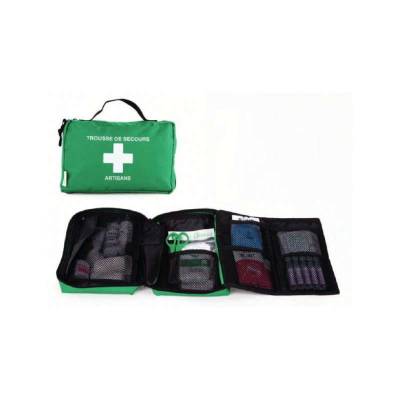 Esculape Trousse de secours artisans en nylon vert ASEP ARTISANS SOUPLE Kobleo