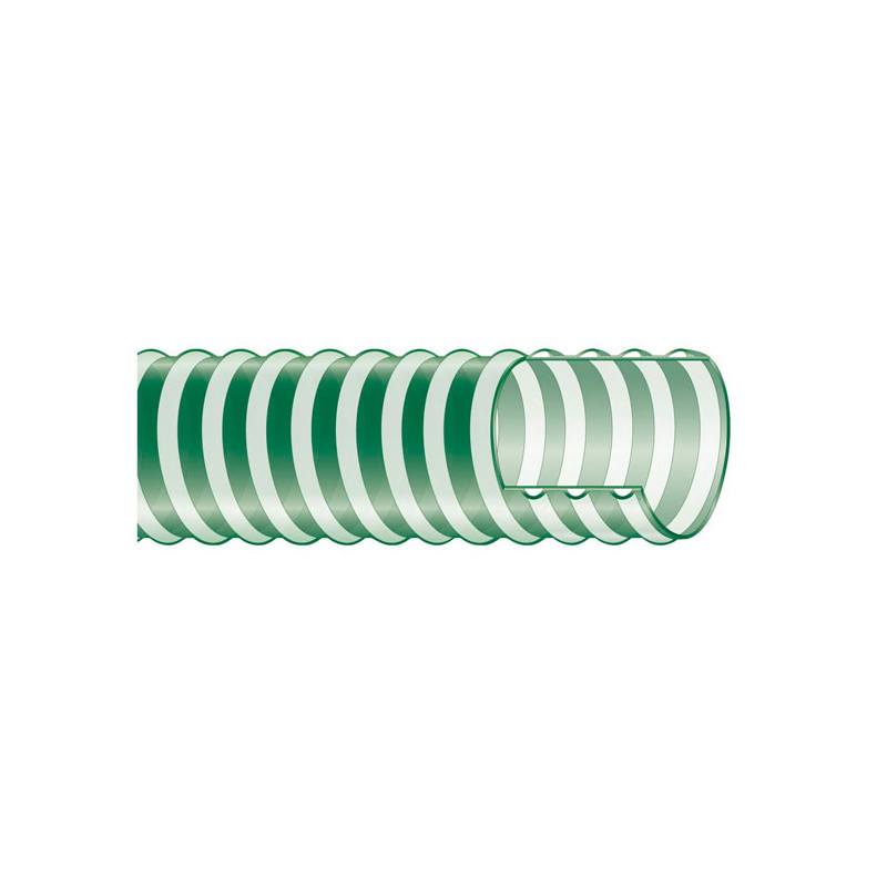 Ribiland Tuyau annelé en PVC vert translucide Diam 76 3“/5 m PRTAN765 Ribiland Kobleo