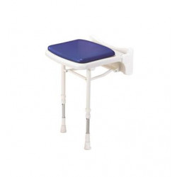 Akw Siège de douche rembourré compact bleu accessibilité PMR Akw Kobleo