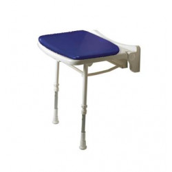 Akw Siège de douche rembourré standard bleu accessibilité PMR Akw Kobleo