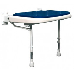 Akw Siège de douche rembourré large rabattable bleu Série 4000 (accessibil Kobleo
