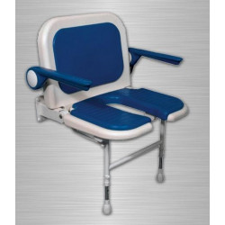 Akw Siège douche rembourré U rabattable dossier accoudoirs bleu Série 4000 Akw Kobleo